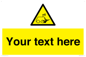 Custom warning run over by operator controlled machine